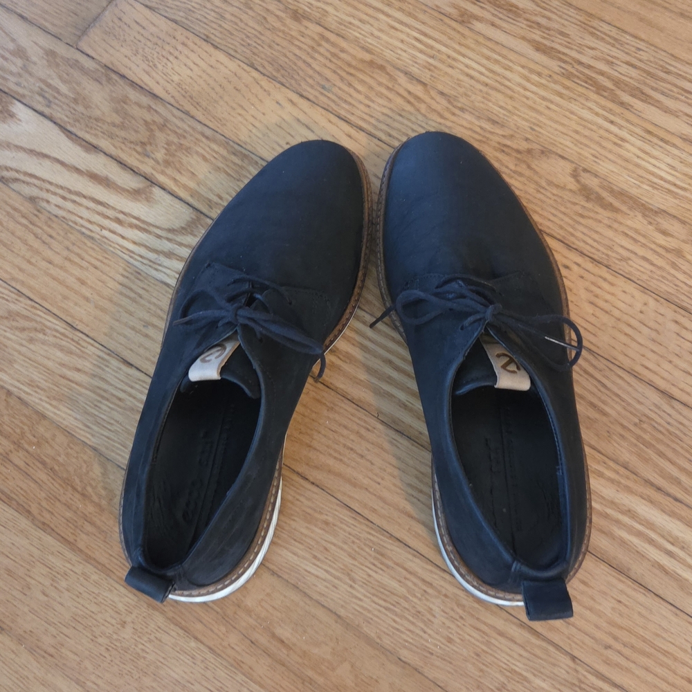 Ecco Men's Black Leather Loafers